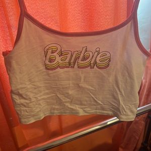 Barbie thin strap crop top